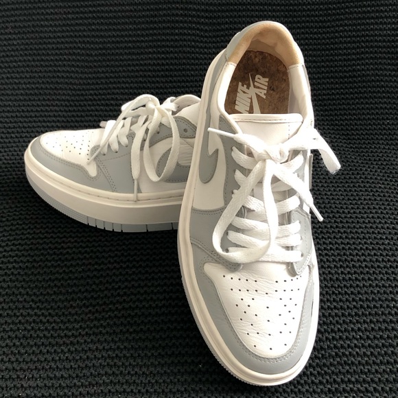 Nike Air Jordan 1 Elevate Low Womens White Wolf Grey Shoes DH7004-100 EUC Sz 8 - Picture 4 of 12
